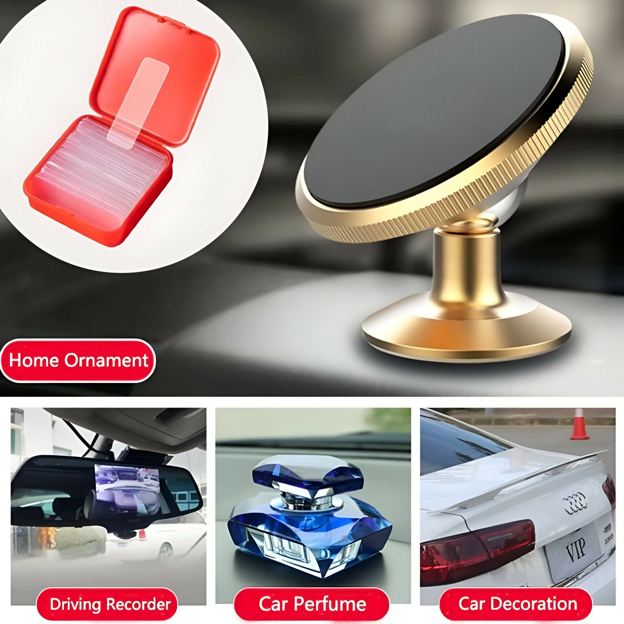 60 Pcs Heavy-Duty Clear Double-Sided Adhesive Tape with Storage Box