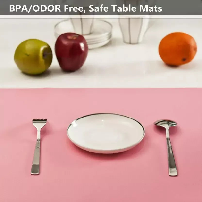 Mopak Decor Pink Plain Eva Printed Solid Fridge Mat & Cover Pack of 1- (3Meters)