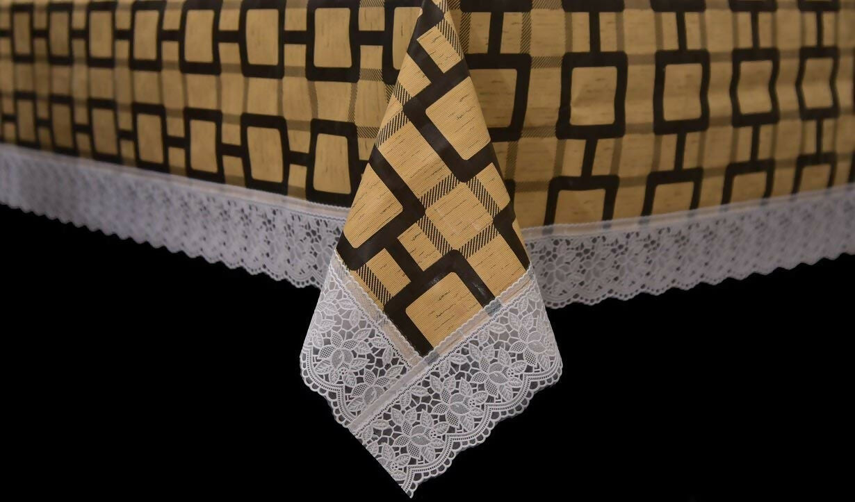 Mopak Decor Classy Dark Brown Box Table Cover – Small & Large (40x60 & 60x90) Inches