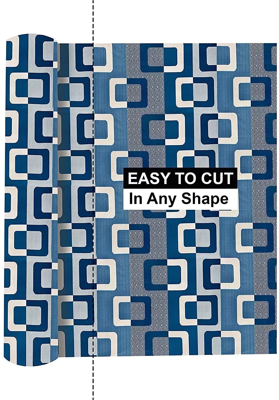 Mopak Decor Shelf Liner 7M Kitchen Roll Anti-Slip Mat for Wardrobe, Drawer & Table – Size (45x700 cm, Blue)