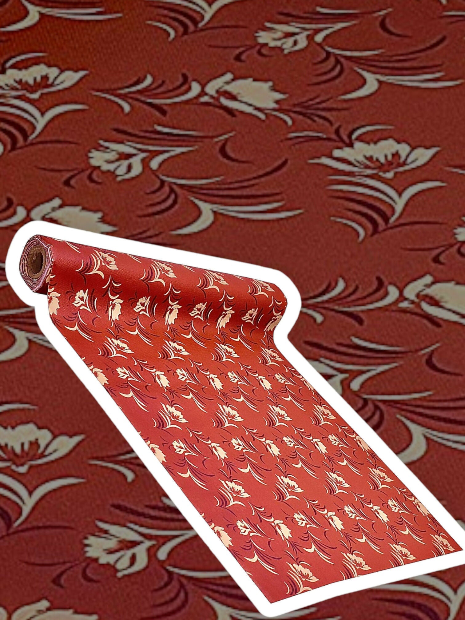 Mopak decor Polyester Solid Fridge Mat & Cover 50045 (Orange)