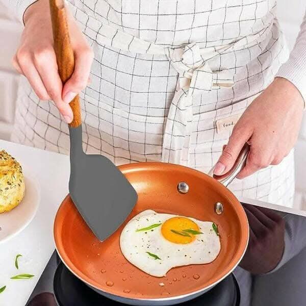 P-Plus International Silicone Spatula Turner – Flexible & Heat-Resistant (Grey)