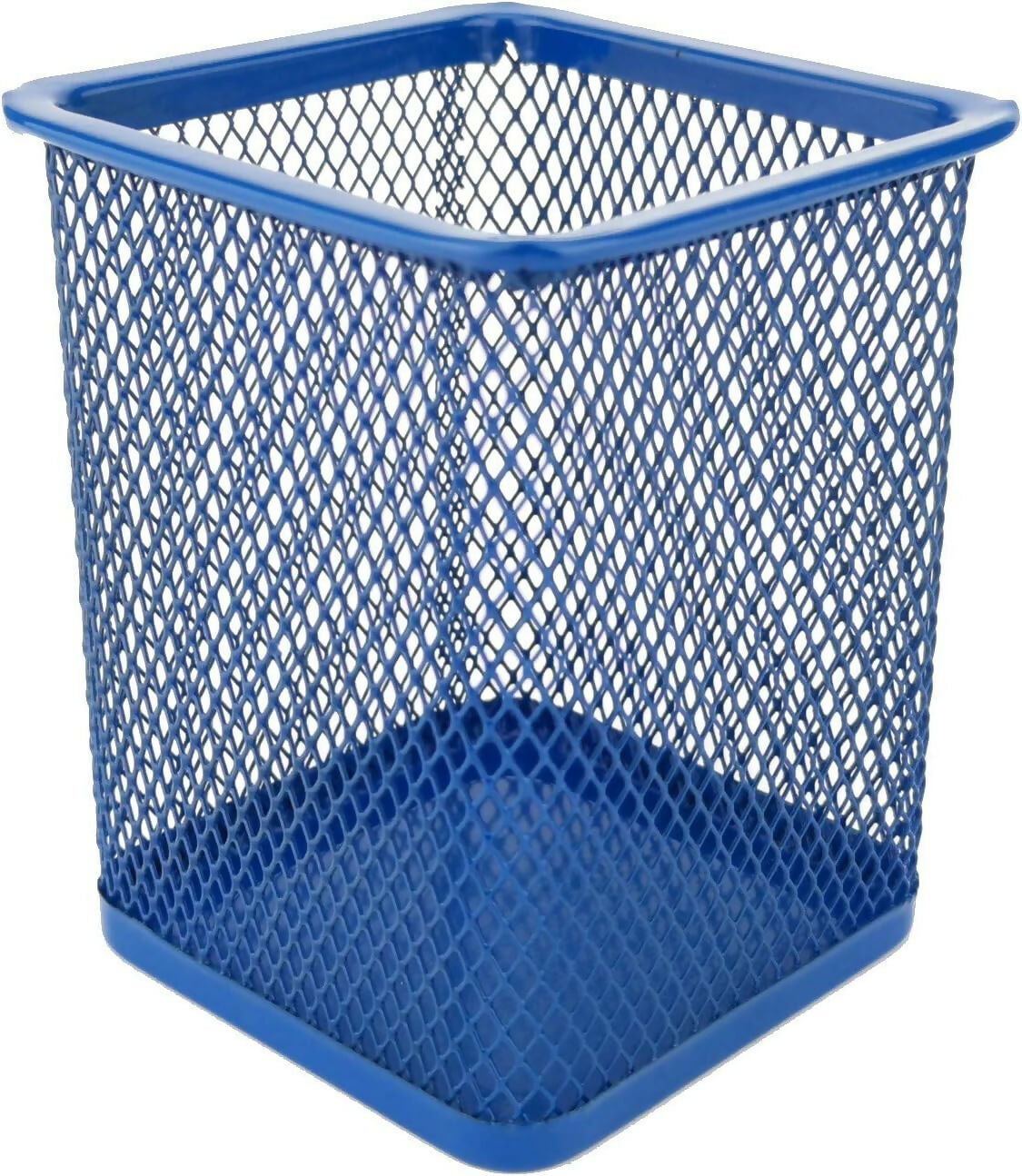 Square Metal Pen Stand/Pencil Holder,Mesh Black (Pack Of 1)