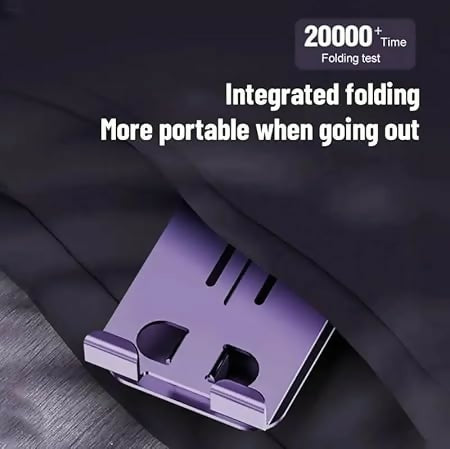 360° Rotating Aluminum Phone Stand – Foldable & Adjustable