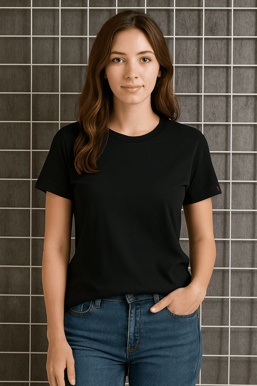 Pack of 2 Unisex Plain Round Neck T-shirt's - Black & White - Bachat Club