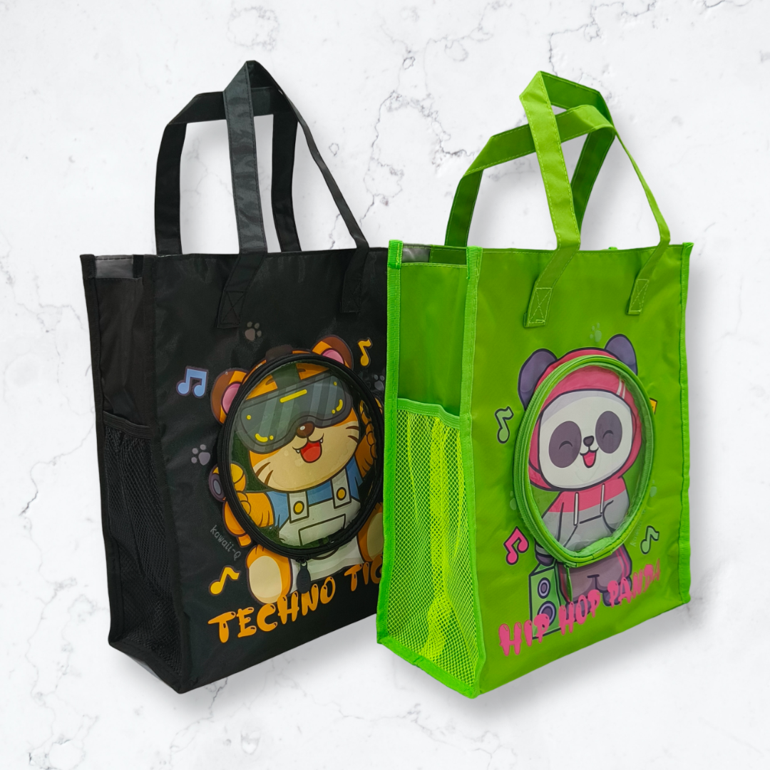 Cute Cartoon Theme Tote Handbag/Tote Bag With Pocket