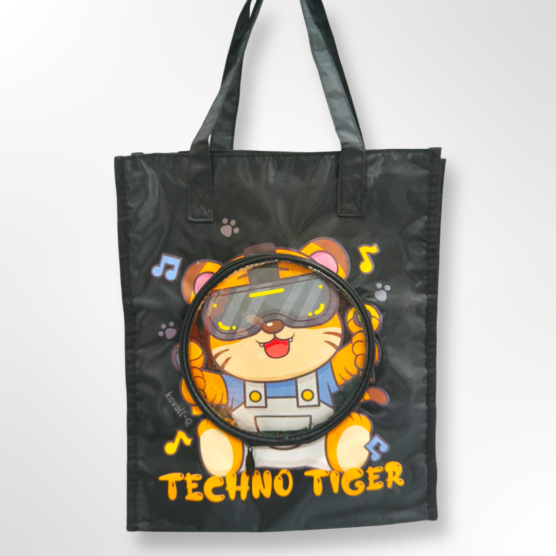 Cute Cartoon Theme Tote Handbag/Tote Bag With Pocket