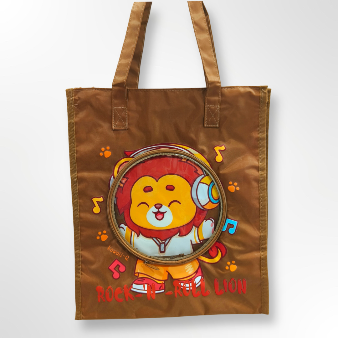 Cute Cartoon Theme Tote Handbag/Tote Bag With Pocket
