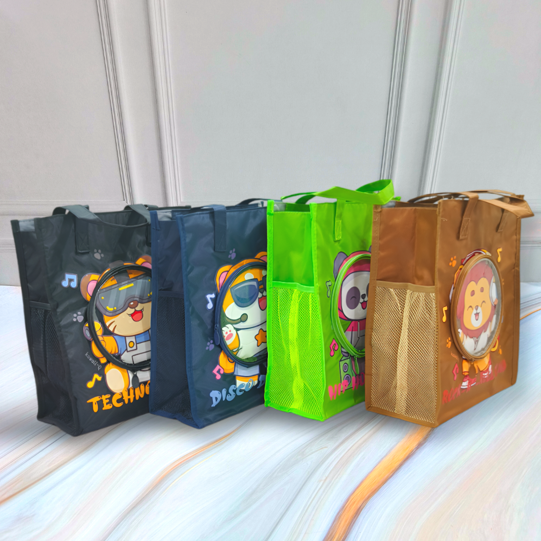 Cute Cartoon Theme Tote Handbag/Tote Bag With Pocket