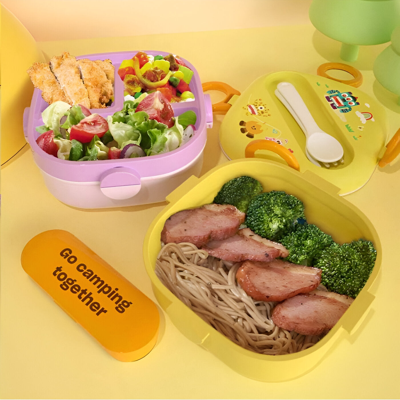 Monsters Double - Layer Sealed Bento Lunch Box