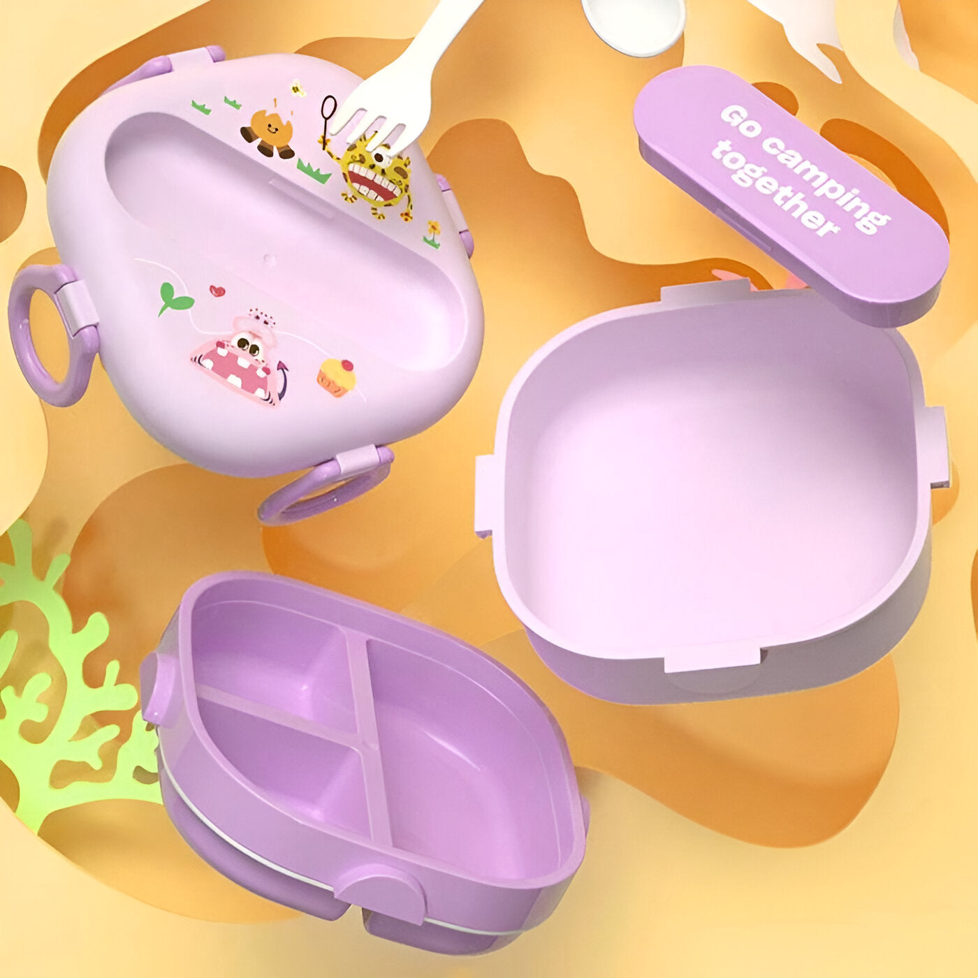 Monsters Double - Layer Sealed Bento Lunch Box