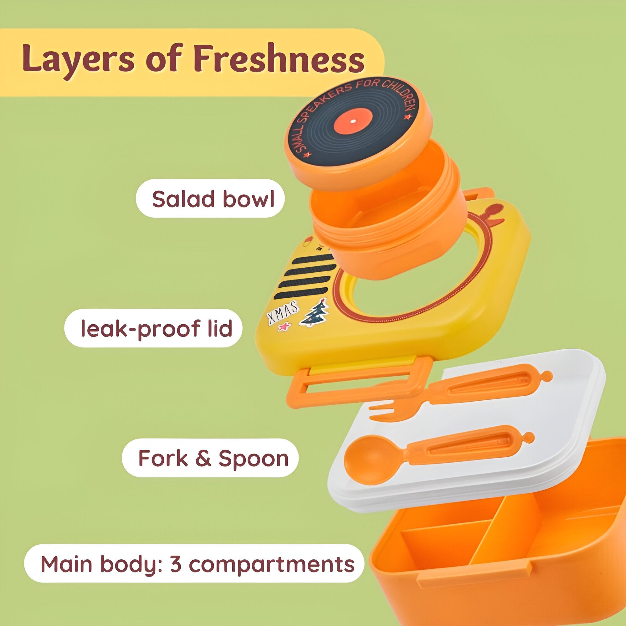 Stereo Design Leakproof Bento Lunch Box