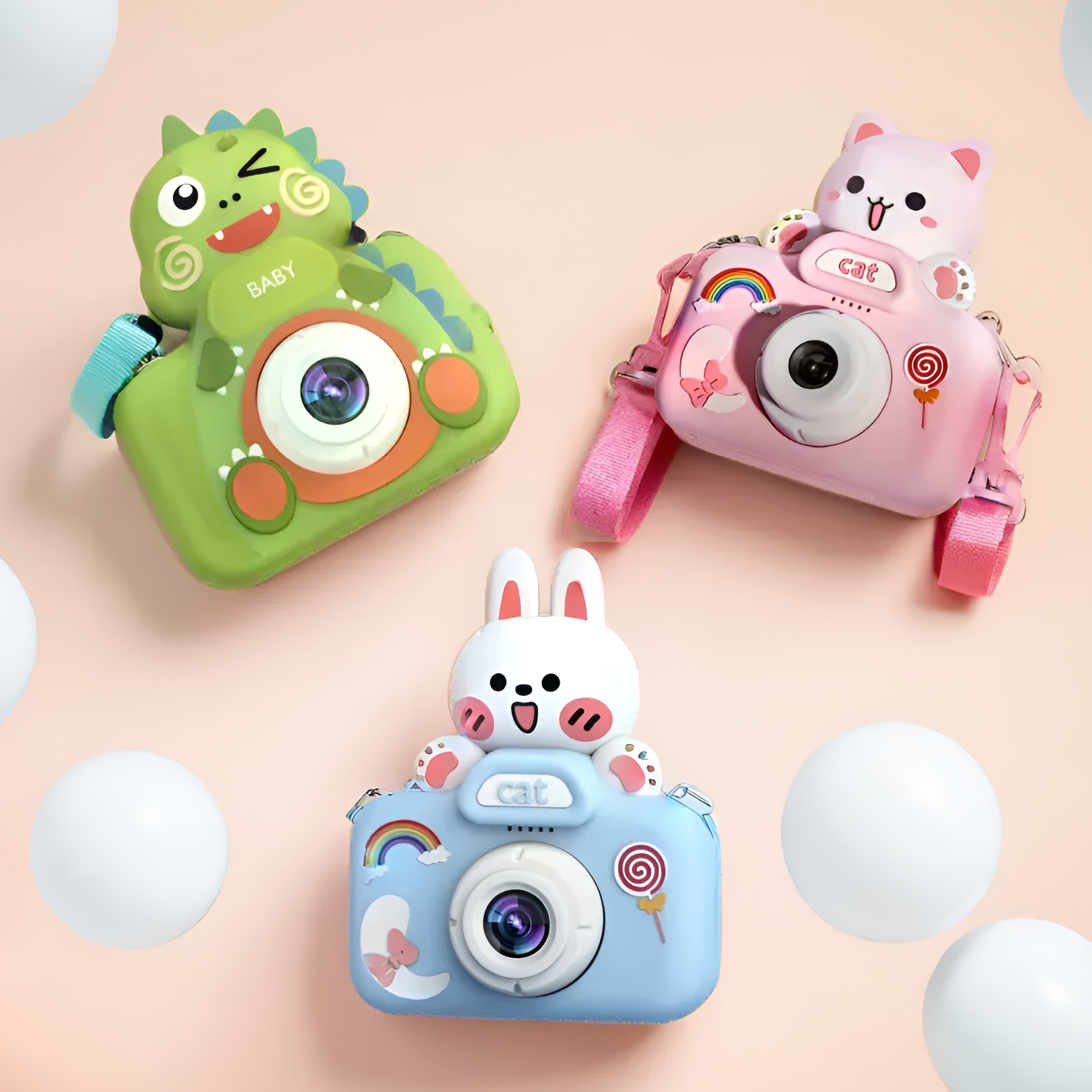 Mini kids Electronic Camera-Dino-Cat-Rabbit-Panda