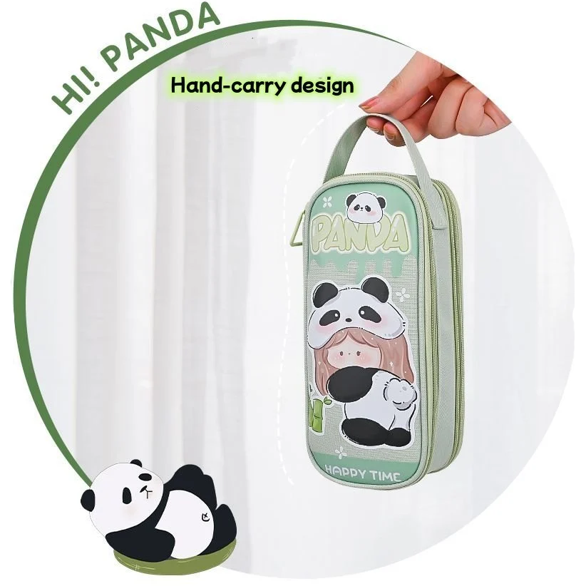 Kawaii Panda Girl Pencil Pouch | Stay Organized in Style