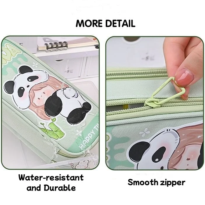 Kawaii Panda Girl Pencil Pouch | Stay Organized in Style