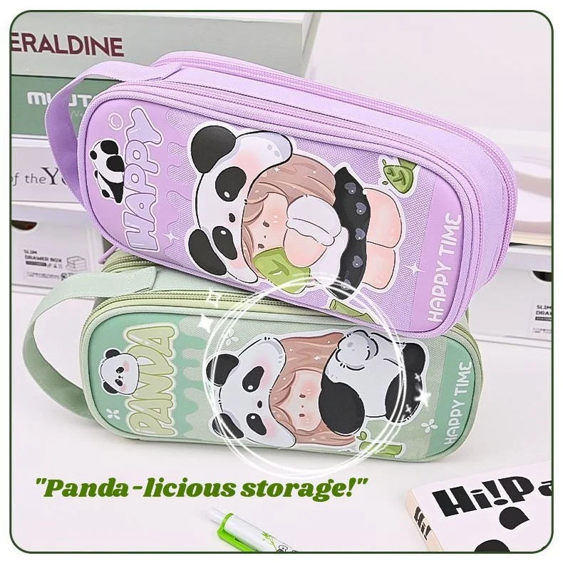 Kawaii Panda Girl Pencil Pouch | Stay Organized in Style