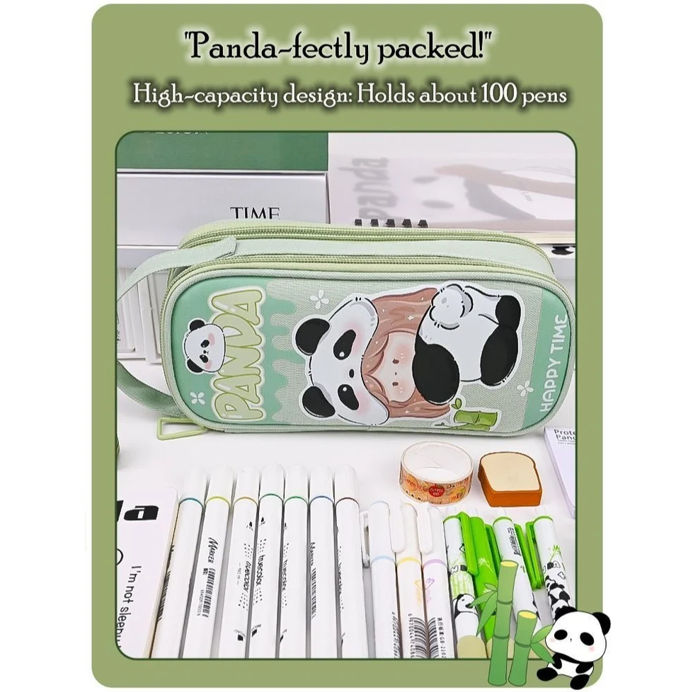Kawaii Panda Girl Pencil Pouch | Stay Organized in Style