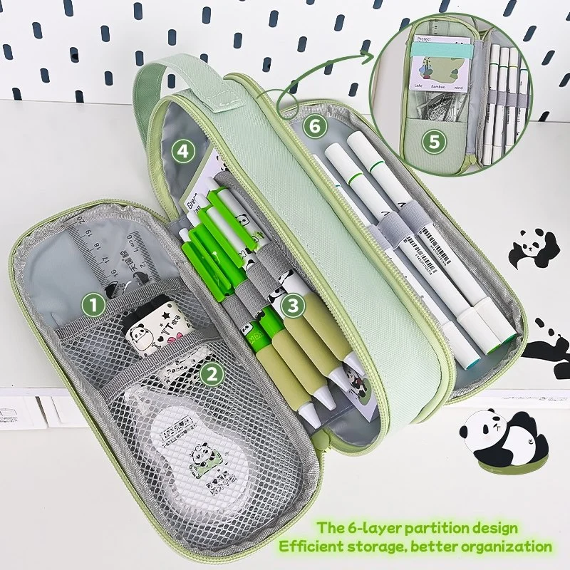 Kawaii Panda Girl Pencil Pouch | Stay Organized in Style