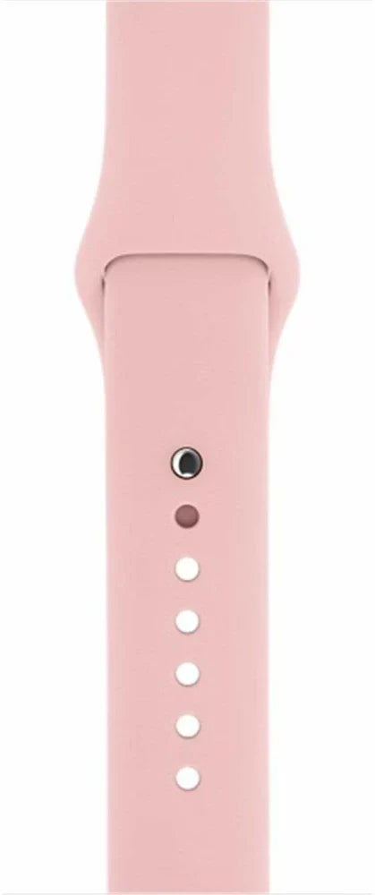 Pink Plain Silicone Strap For Apple Iwatch (38mm/40mm/41mm)