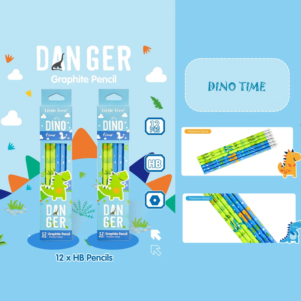 Dino-Lover’s Pencil Set of 12pcs