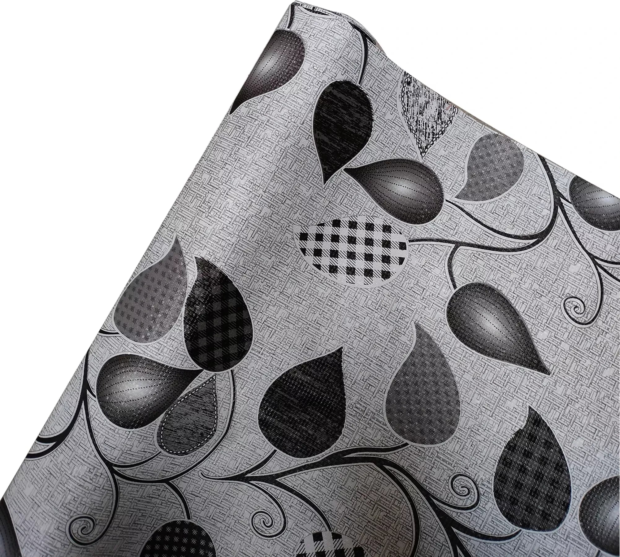 Mopak Decor Polyester Solid Fridge Mat & Cover - 50045 (Gray)