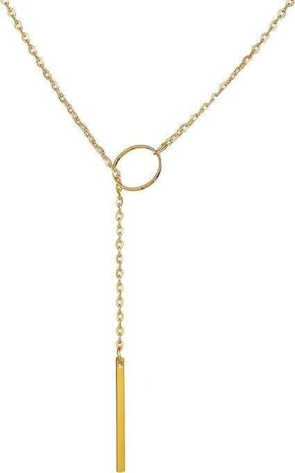 Pinapes Fancy Vertical Stick Locket Necklace for Women and Girls