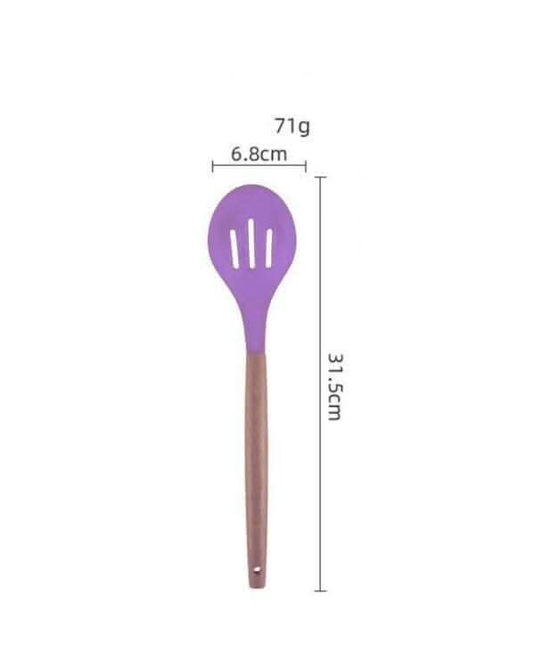 P-Plus International Silicone Cooking Spoon (Purple)