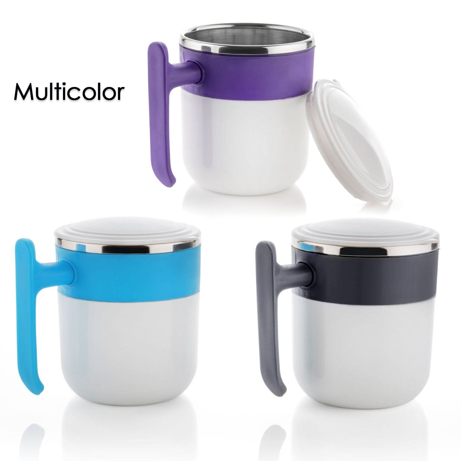 Stainless Steel  Mug with Lid Cover (1 Pc )