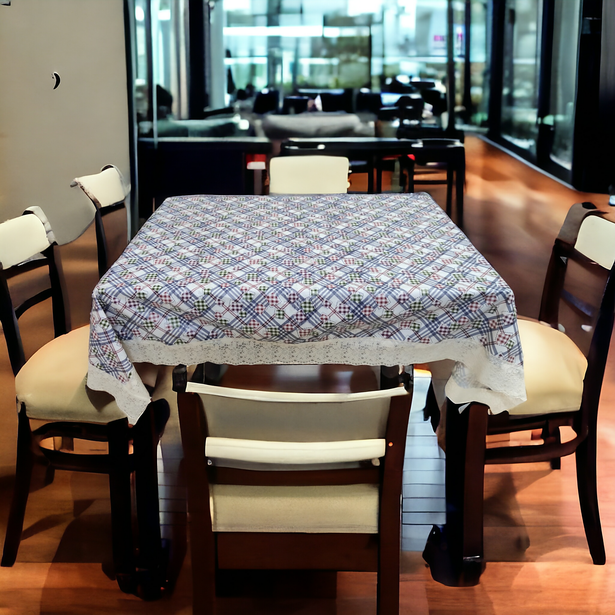 Embroidered Blue Dye 3D Table Covers – Small & Large (40x60 & 60x90) Inches