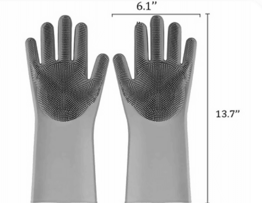 Multispace Silicone Hand Gloves For Dish Washing Bathroom Cleaning And Kitchen (Pack of 1 mix color)