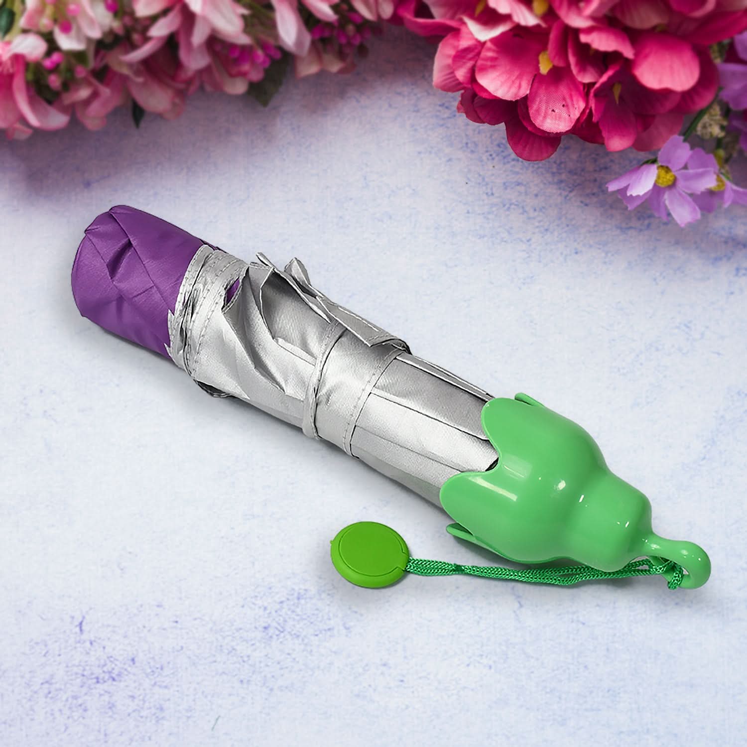 Vegetable Shaped Folding Umbrella Cute Mini Sun & Rain Shade (1 Pc)