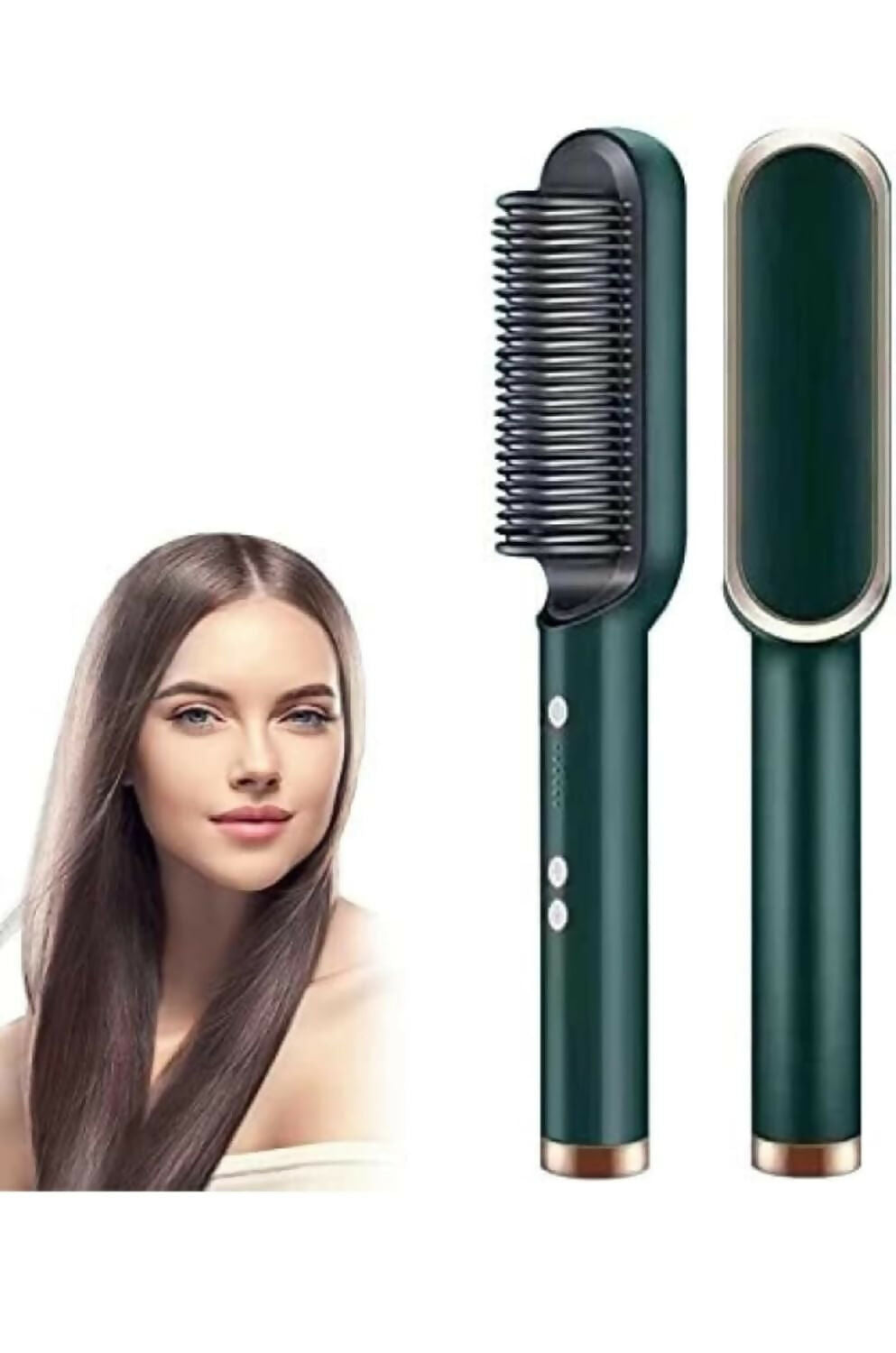 Hair Straightener Comb with Hot Brush Original 2-in-1 Styling Tool for Smooth random color
