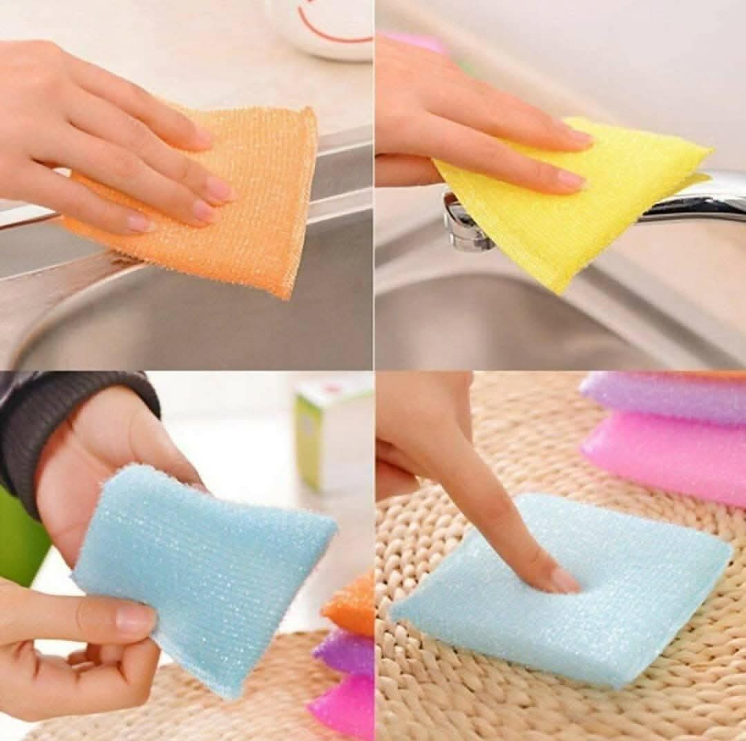ZEVORA Pack of 16 Multipurpose Foam Sponge Scourer Pad Scrubber Suitable for Dish/Utensils