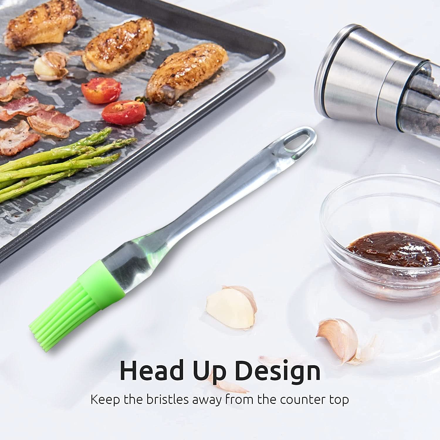 Silicone Flat Pastry Cooking Oil Brush For Grilling Tandoor And Bbq (2pc)