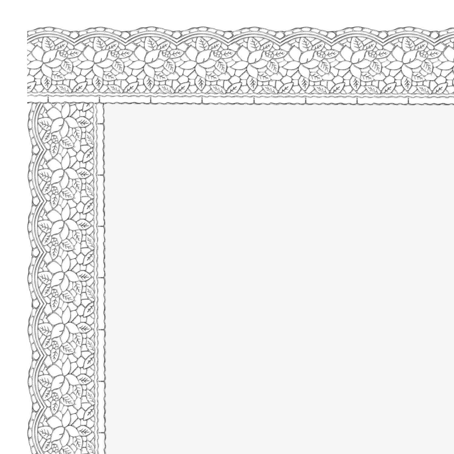 Mopak Decor Table Cover 3D Medium Size 2 to 4 Seater (40*60,) & 6 Seater (60*90,White)Classic Table Cover Printed Table Cover with Lace Centre Table Cover Rectangular Table Cover Dining table cover