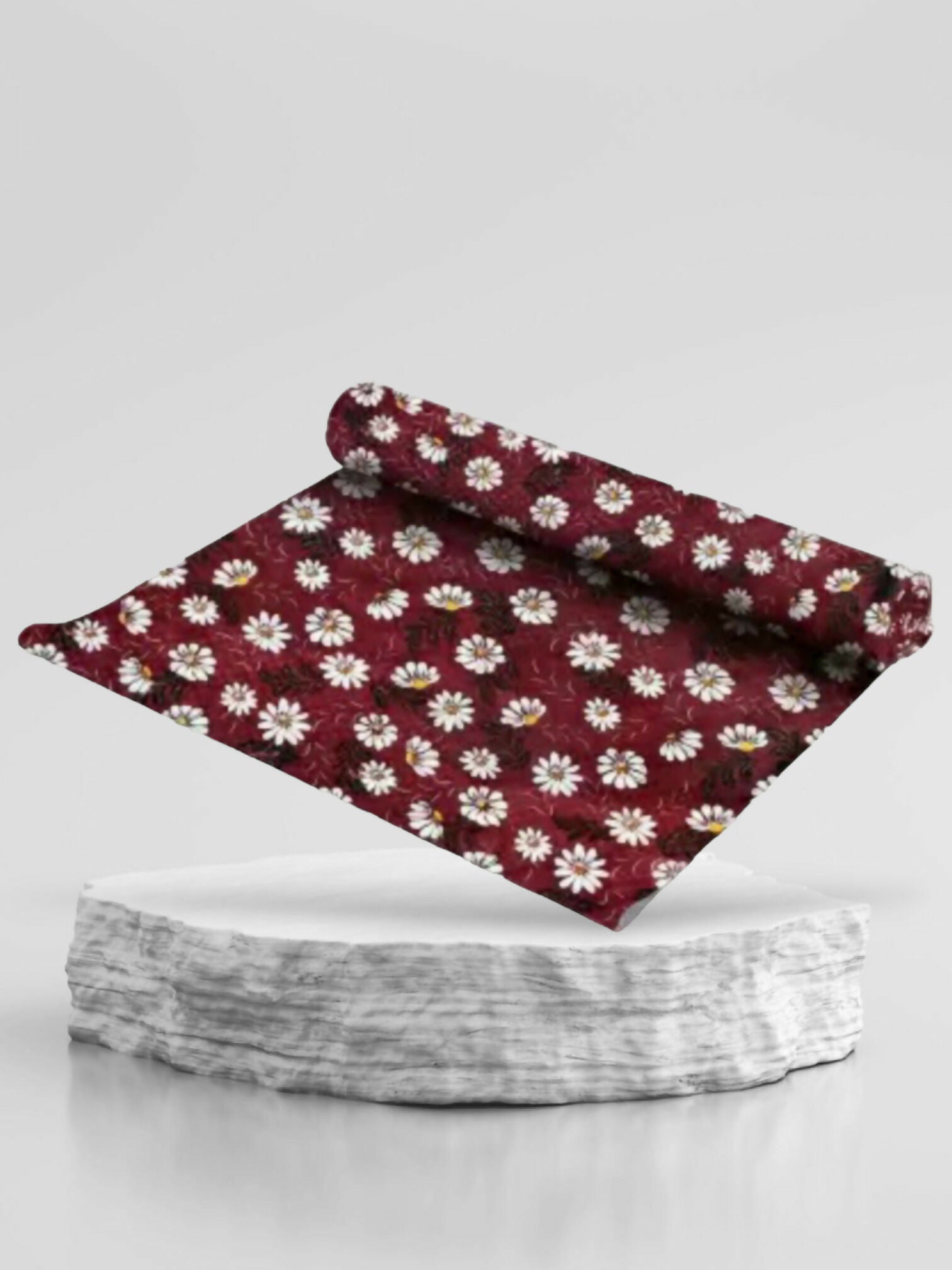 Mopak Decor ShelfLiner used for Wardrobe kitchen cabinet Drawer Slab Roll (Maroon Flower)