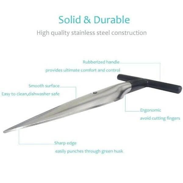 P-Plus International Stainless Steel Coconut Opener Tool