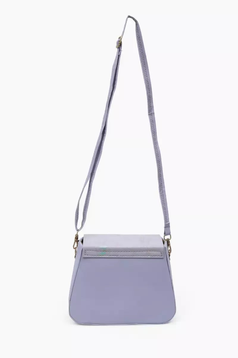 Marble printed Box Sling Bag for Girls - Lavender