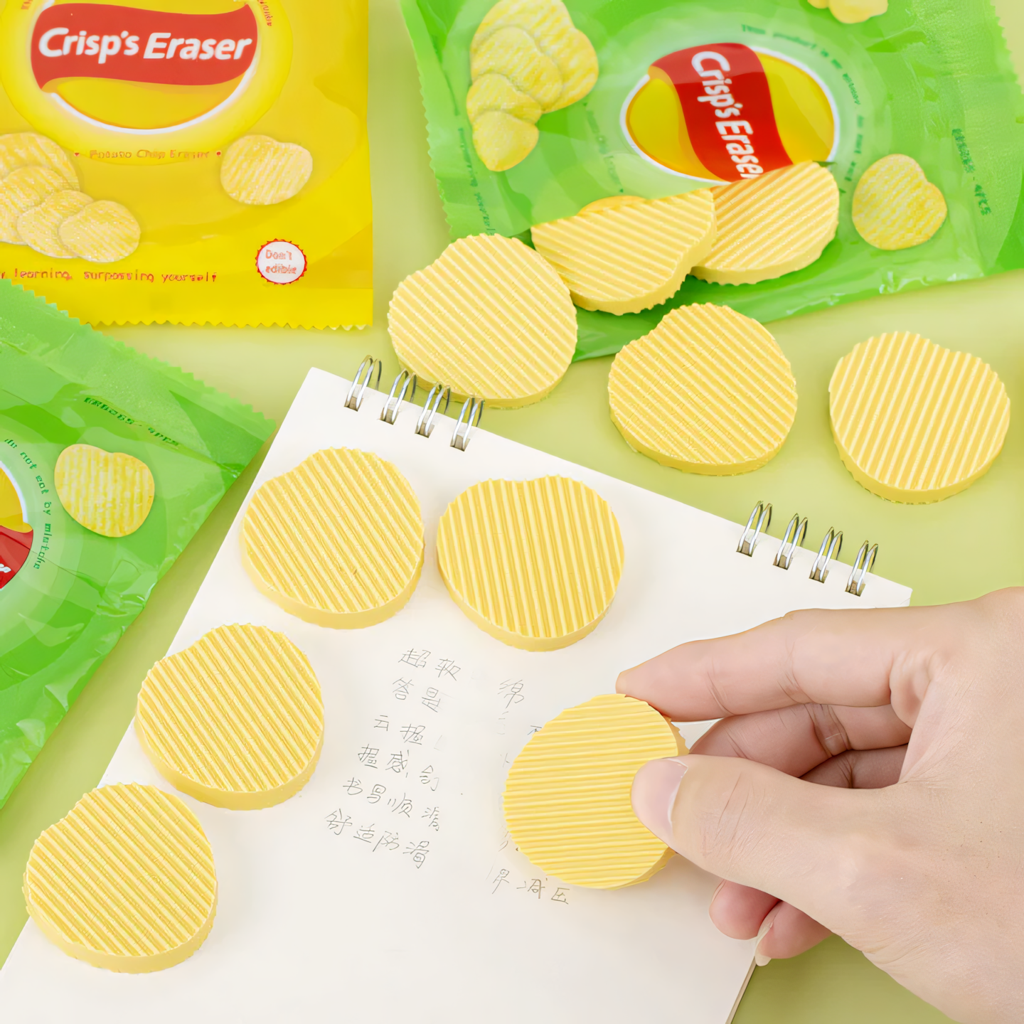 Potato Chips Eraser Pack of 4 Pcs
