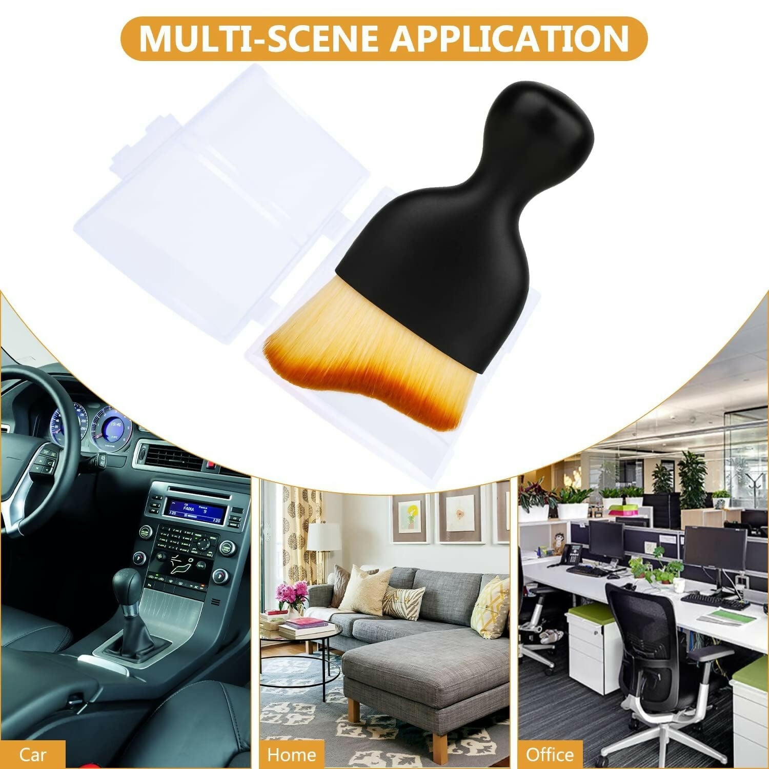 Multipurpose Cleaning Brush for Car Interior, AC Vents, Dashboard, PC, Laptop Keyboard, and Electronics
