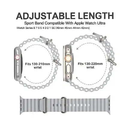 Cream Ocean Loop Watch Strap For apple For Apple Watch Series 1 (42mm/44mm/45mm/46mm/49mm)