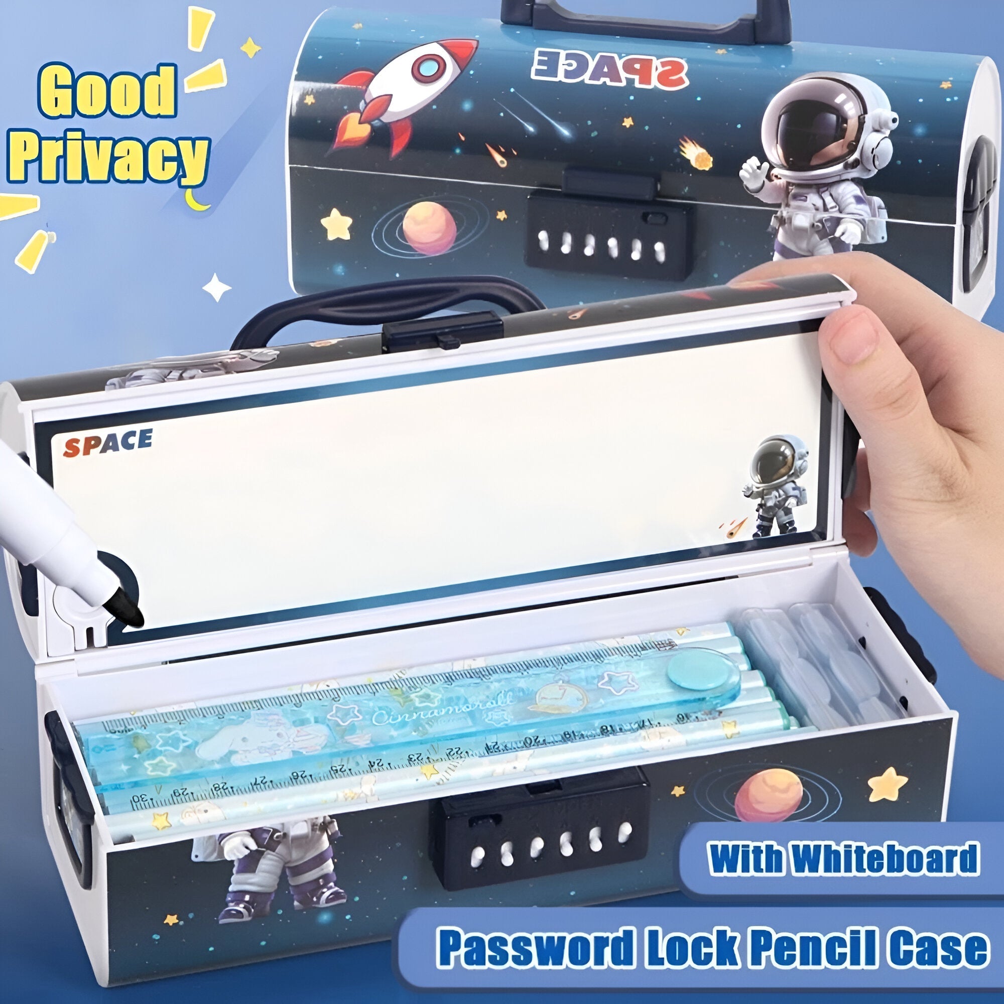 Space-Themed Password Lock Compass Box