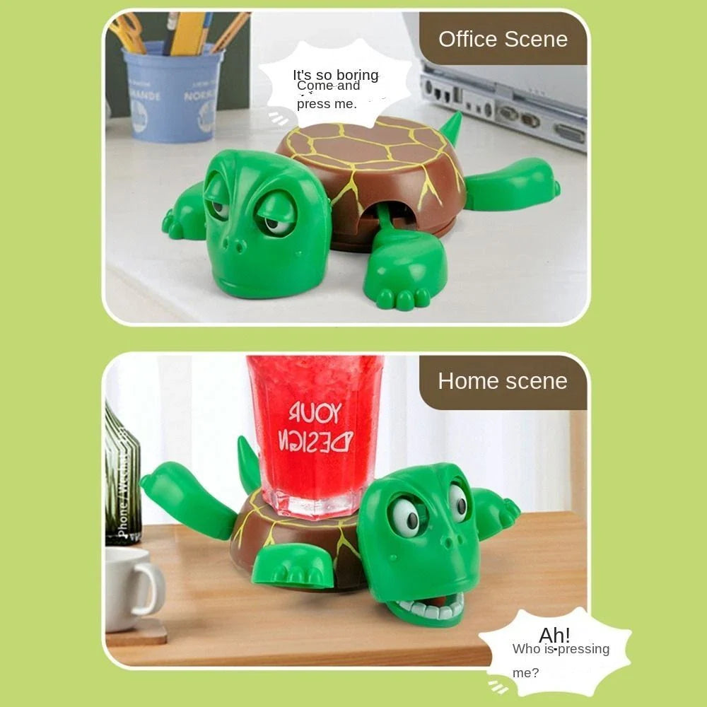 Funny Press-to-Panicked Turtle Coaster | Gaping Eyes Water Cup Pad!