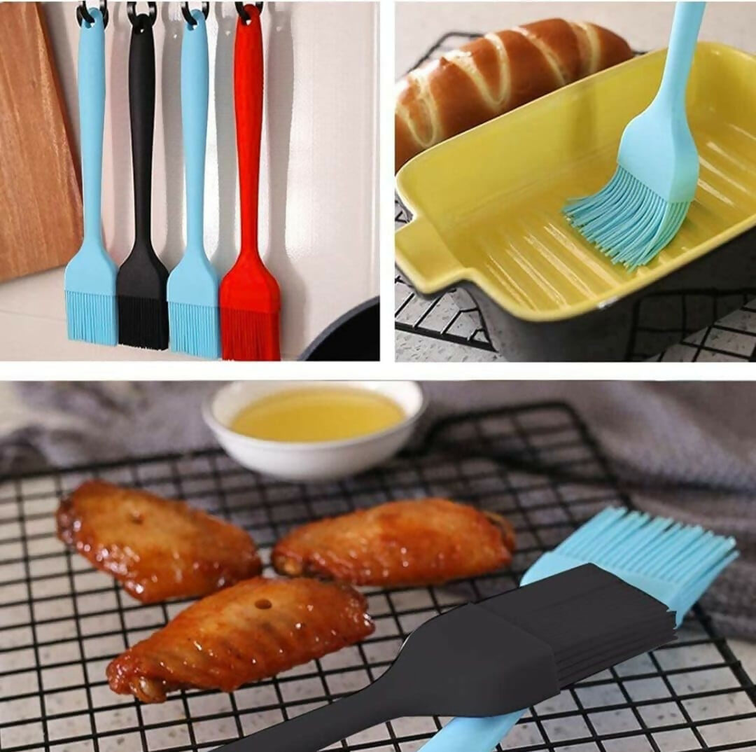 Silicone Basting Brush Set for BBQ & Grilling (Pack Of 2,Multicolor)