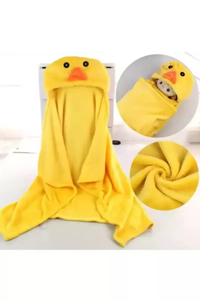 Brandonn Baby Towel cum Wrapper - Yellow Ducker