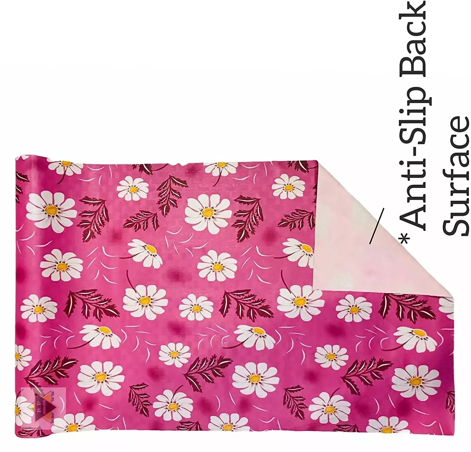 Mopak Decor ShelfLiner used for Wardrobe kitchen cabinet Drawer Slab Roll (Pink Flower)