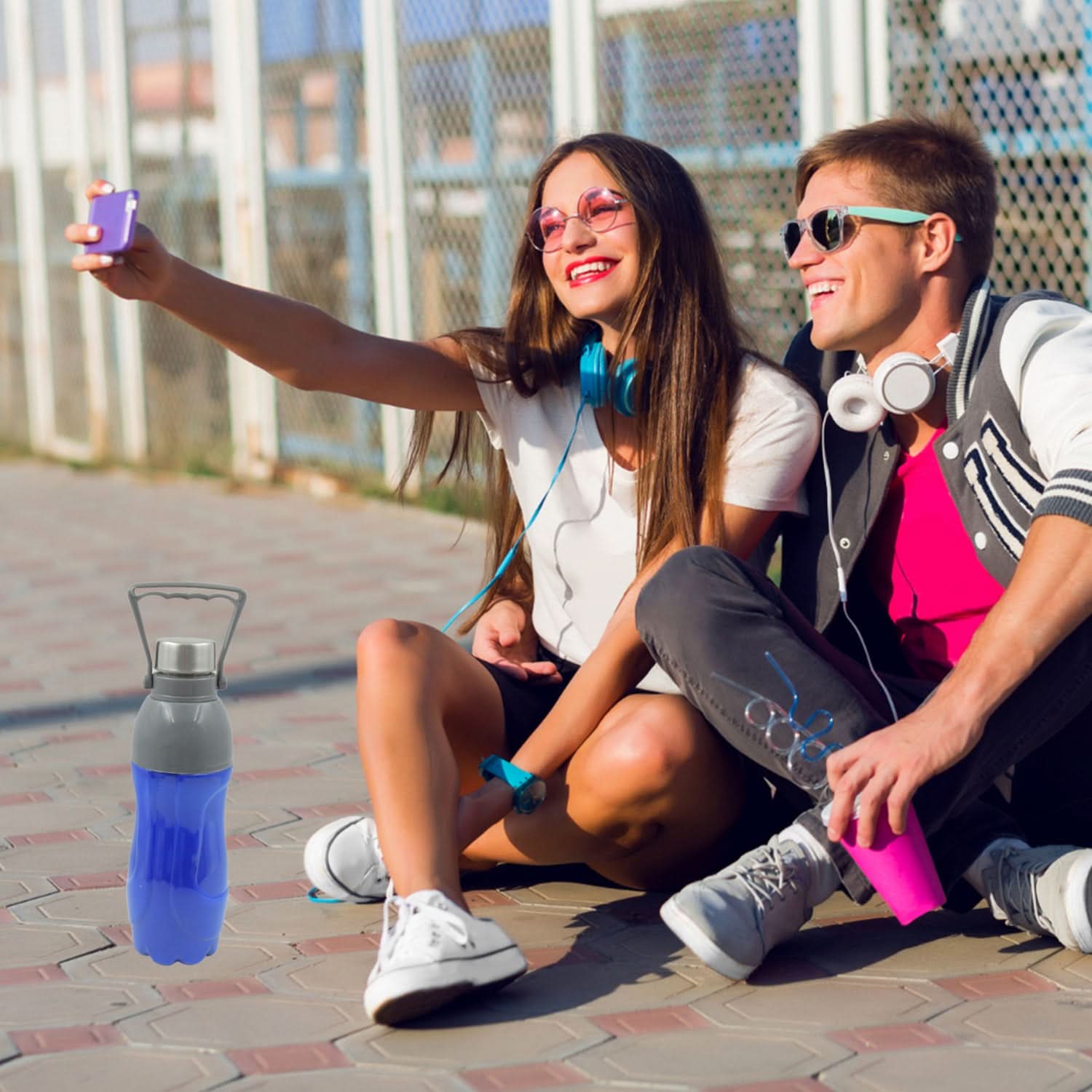 HydraGrip Insulated BPA-Free Water Bottle with Handle