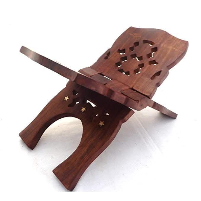 Santarms wooden holy book stand rehal (15 inch)