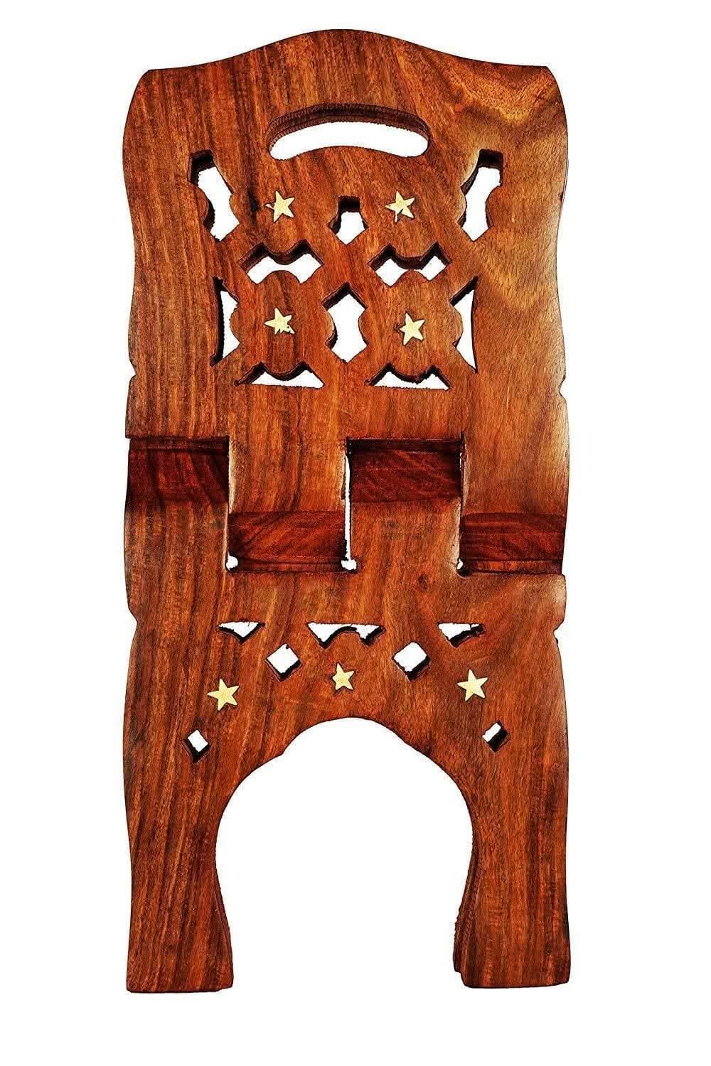 Santarms wooden holy book stand rehal (15 inch)