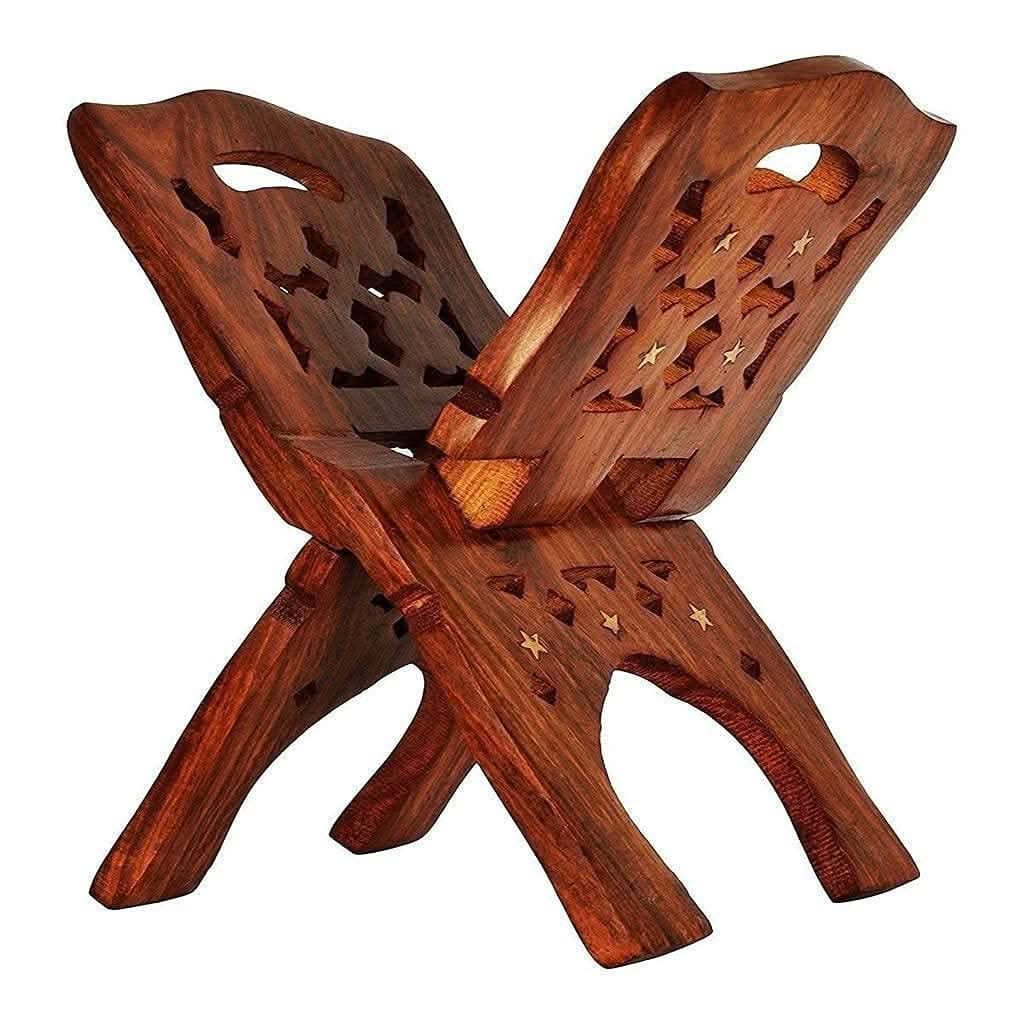 Santarms wooden holy book stand rehal (15 inch)